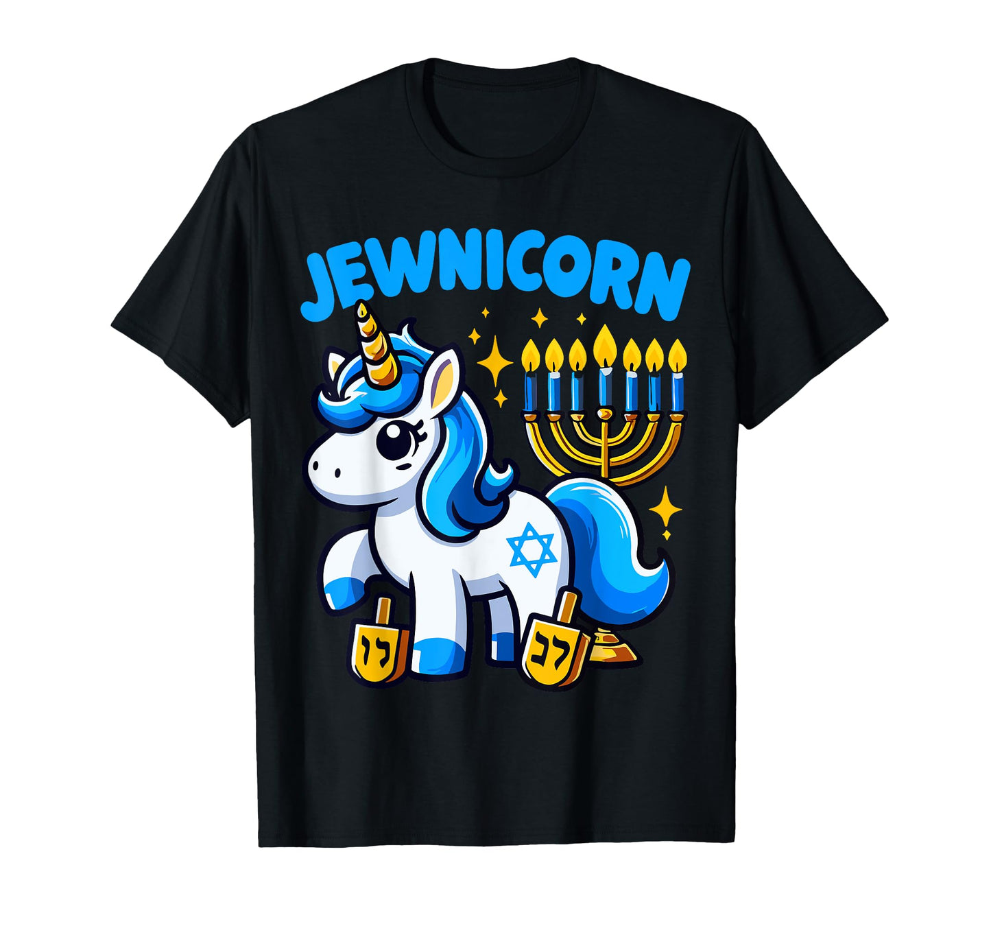 Jewnicorn Jew Unicorn Cute Hanukkah Pajamas Chanukah Girl T-Shirt