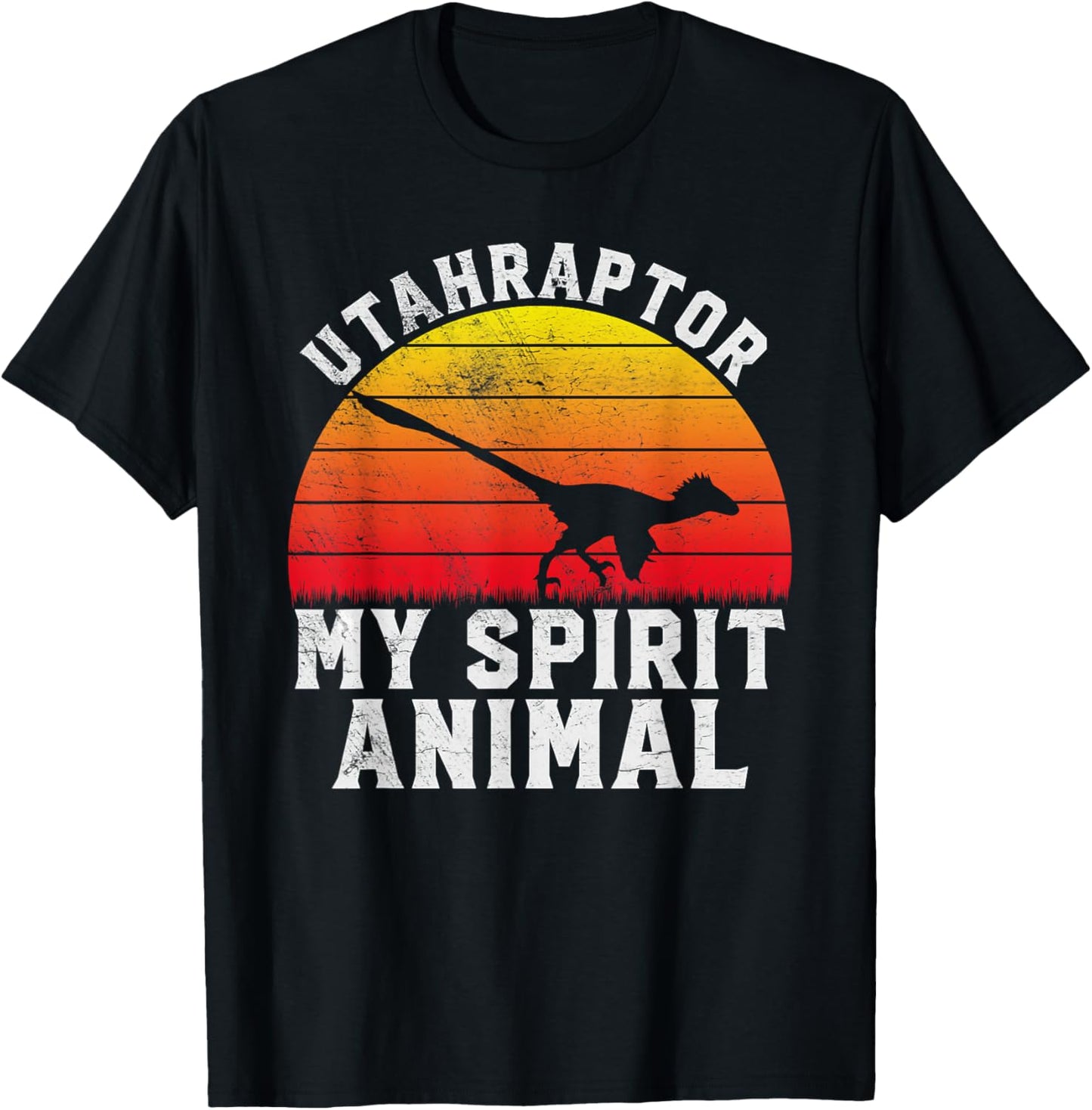 Utahraptor My Spirit Animal - Dinosaur Retro Paleontology T-Shirt