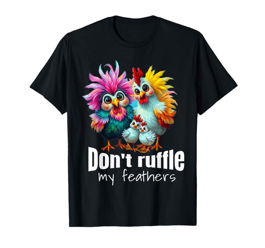 Funny Chicken Art Colorful T-Shirt Boys & Girls Gift T-Shirt