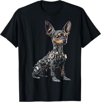Toy Terrier Dog Motif Pet Artwork Toy Terrier T-Shirt
