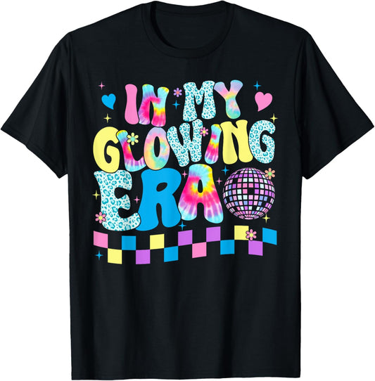 In My Glowing Era Tie Dye Bright Hello Summer Vacation Trips T-Shirt
