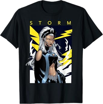 Marvel X-Men Storm Boltage Voltage Poster Graphic T-Shirt T-Shirt
