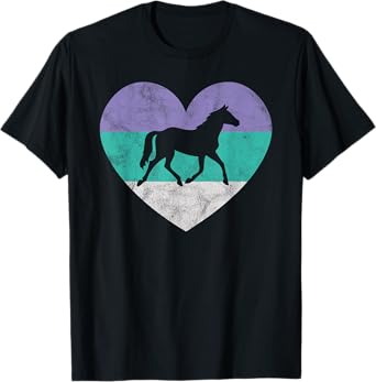 Horse Gift Shirt For Women & Girls Retro Vintage Cute T-Shirt