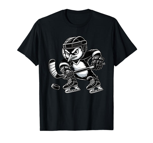 Penguin Hockey Player Team T-Shirt