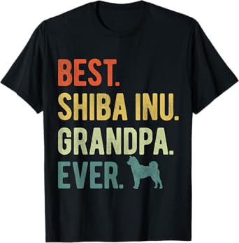 Best Shiba Inu Grandpa Ever Dog Lovers Father's Day T-Shirt