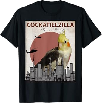 Cockatielzilla | Funny Cockatiel T-Shirt for Cockatoo Lovers T-Shirt
