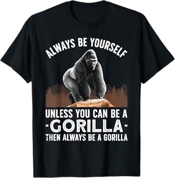 Funny Gorilla Art For Men Women Primate Animal Gorilla Lover T-Shirt