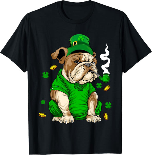 St Patricks day Bulldog Dog irish Saint Patrick Day T-Shirt
