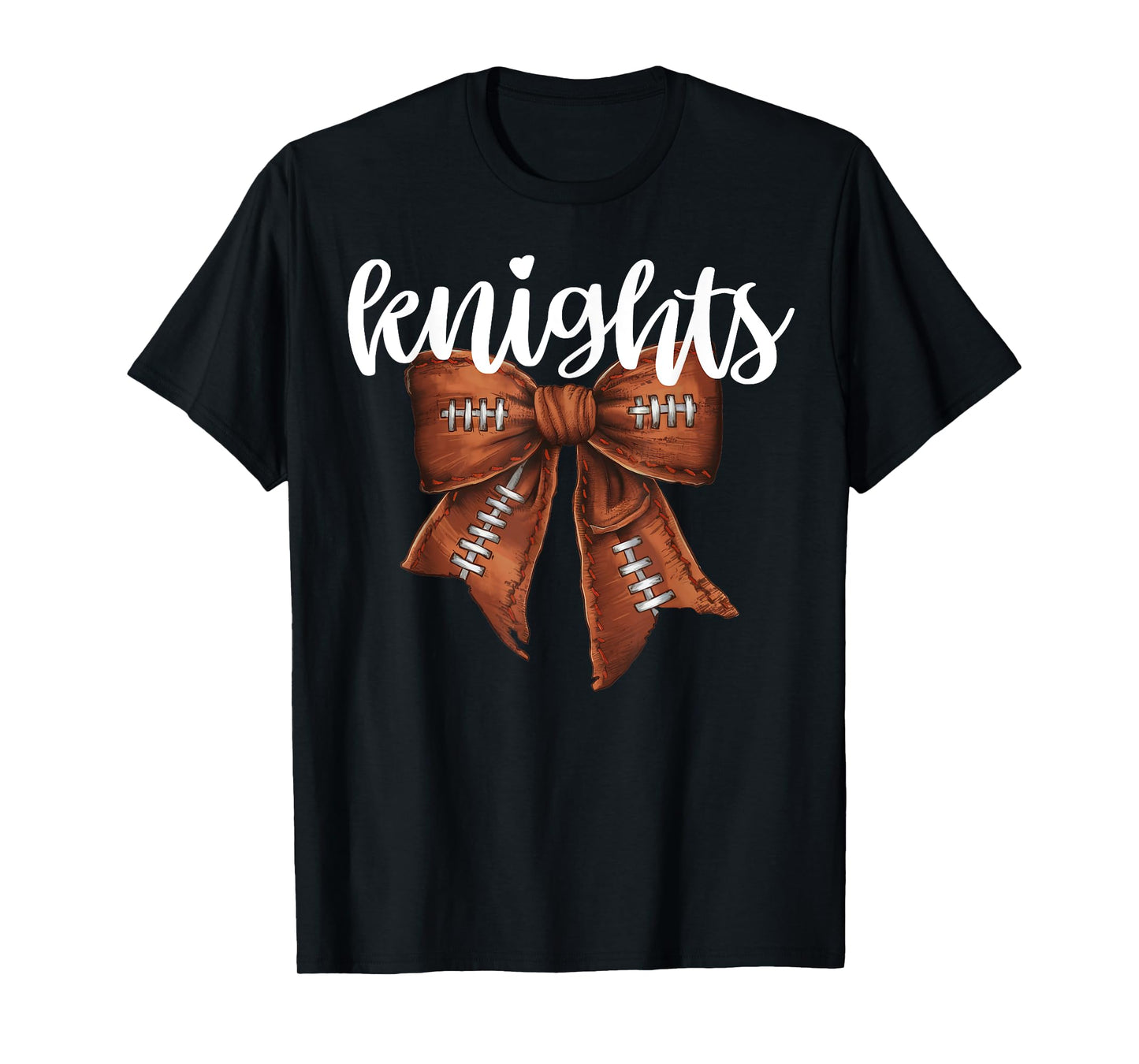 Knights Football Bow School Spirit Team Mascot Game Night T-Shirt