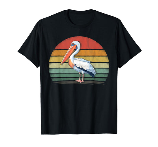 Pelican Bird Lover Retro Style Distressed Vintage Pelican T-Shirt