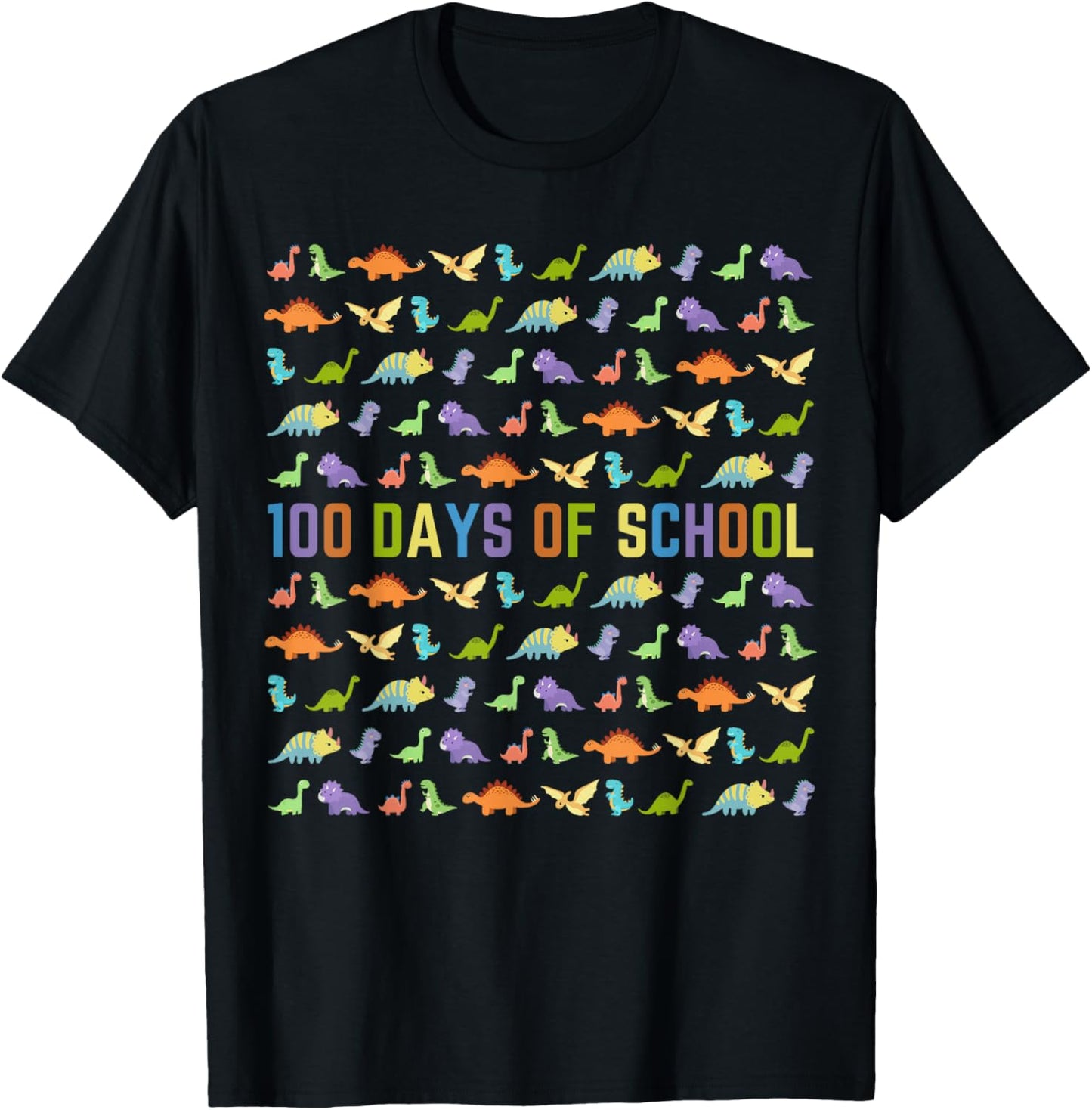 100th Day of School - Dinosaurs - Easy 100 Days of School T-Shirt