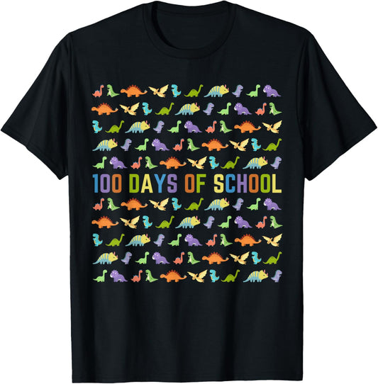 100th Day of School - Dinosaurs - Easy 100 Days of School T-Shirt