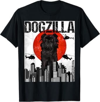 Funny Vintage Japanese Dogzilla Affenpinscher T-Shirt