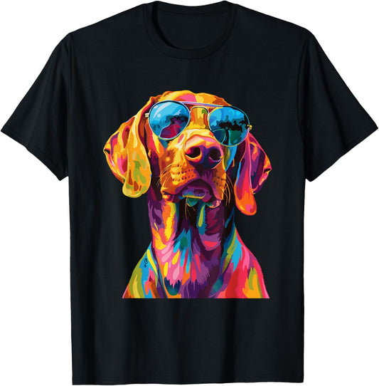 Viszla Lovers Design Pop Art Funny Vizsla Dog T-Shirt
