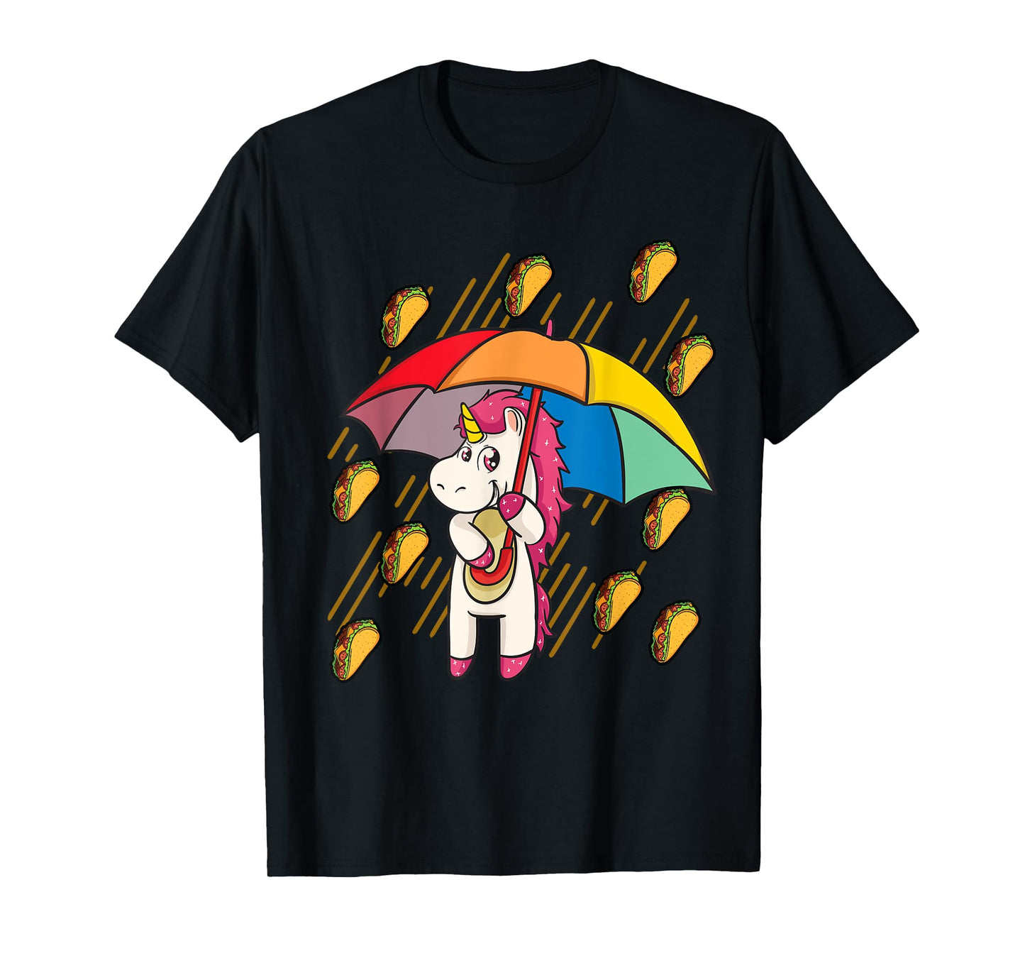 Raining Tacos Unicorn Lover Umbrella Cinco de Mayo T-Shirt