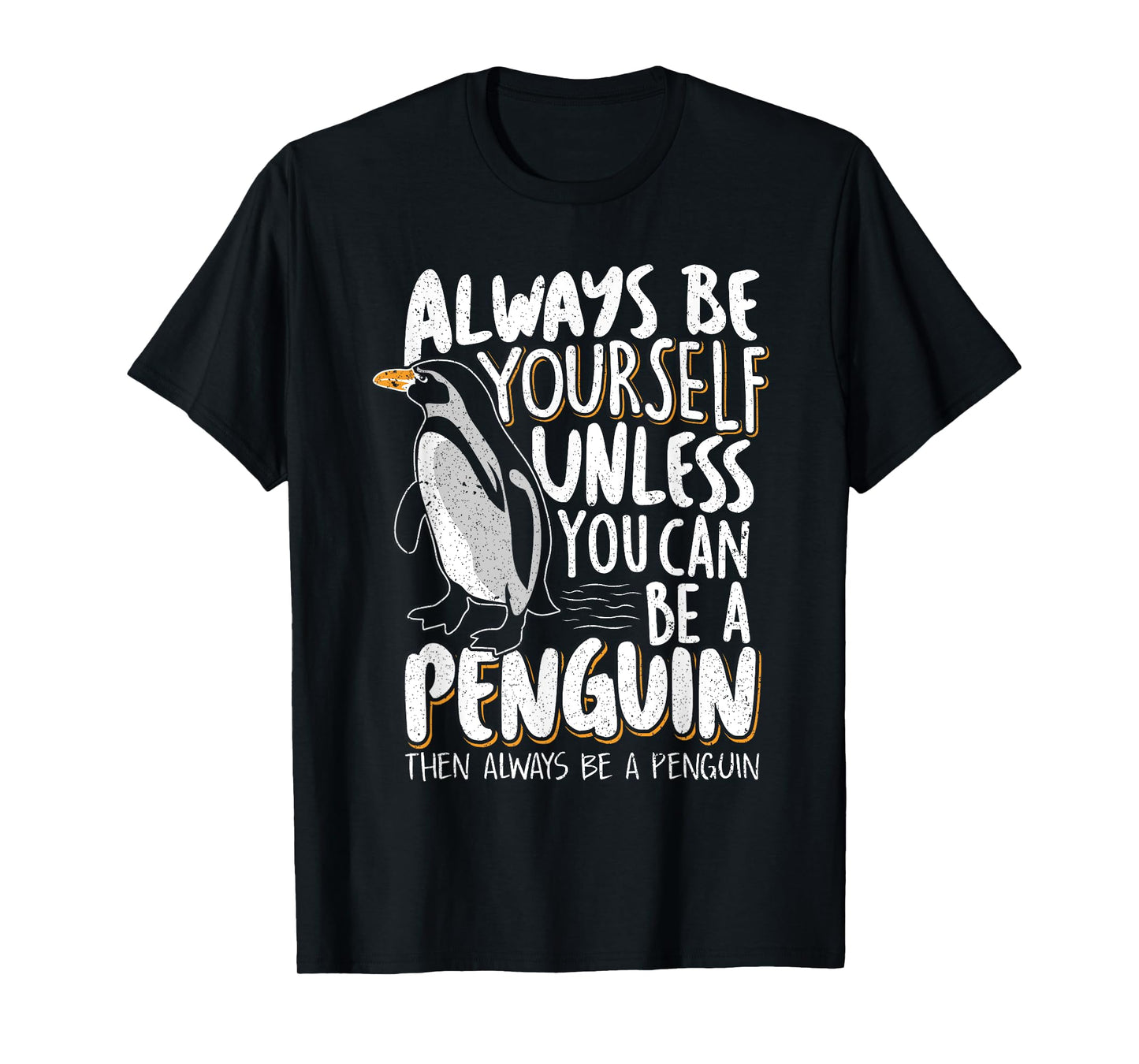 Penguin Lovers & Cute Penguins Always Be a Penguin - Funny Penguin Lover Unisex-Kids T-Shirt - Black - Small - Short Sleeve - Classic Fit - Modern - Novelty - Cotton 60%, Polyester 40%