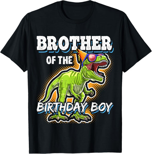 Brother of the Birthday Boy Matching Family Dinosaur Gift T-Shirt
