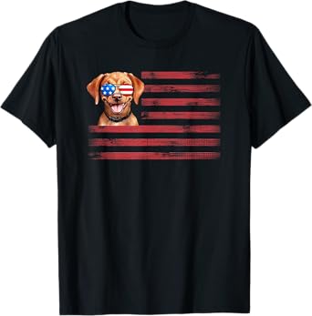 Fox Red Lab Mom Dad Flag Labrador Retriever T-Shirt