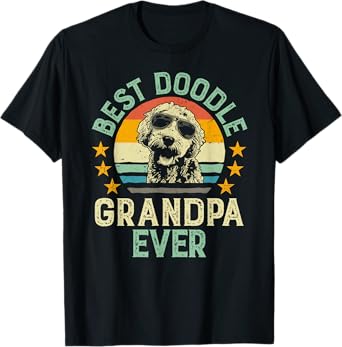 Best Doodle Grandpa Ever Tshirt Goldendoodle Grandpa Gift T-Shirt