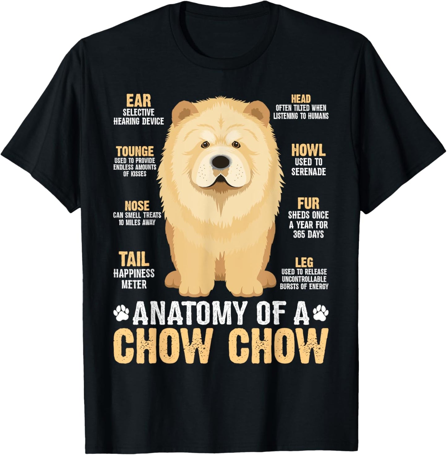 Anatomy Of A Chow Chow T-Shirt
