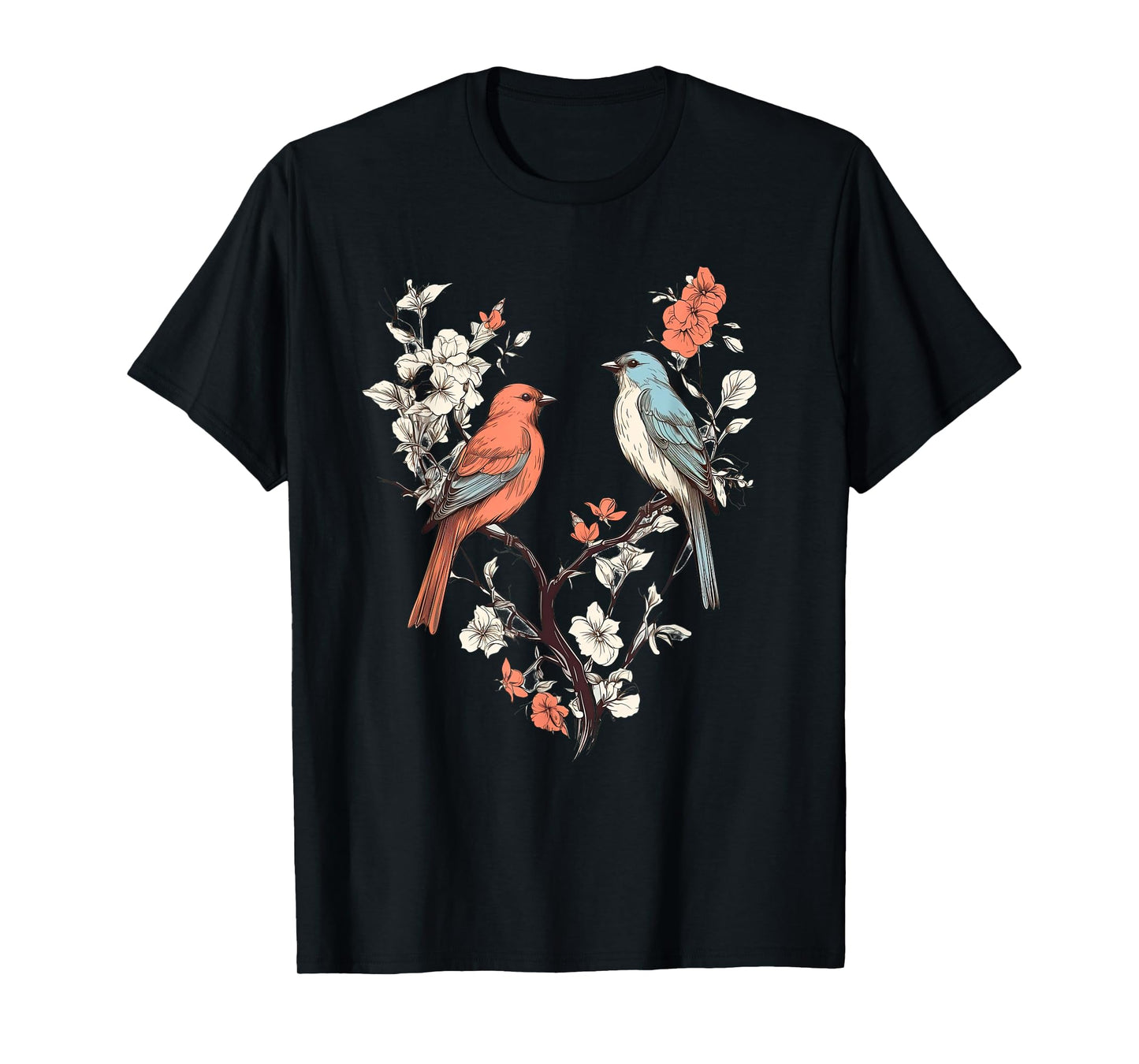 Birds On A tree Branch Birding Bird Watching Bird T-Shirt