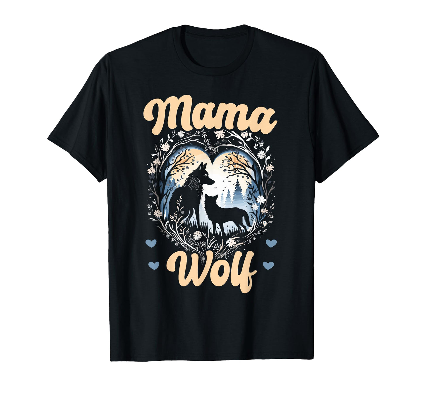 Wolf Lover Mothers Day SteMi Apparel Wolf Pack Wolfgang Wildlife Animal Mama Wolf T-Shirt