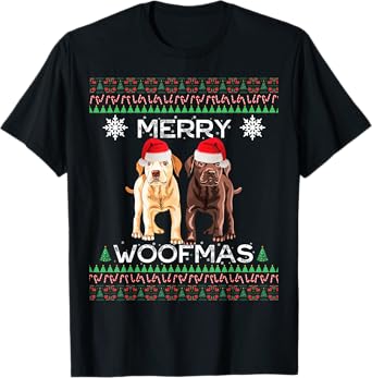 Labrador Christmas Ugly Yellow Lab Chocolate Labrador T-Shirt