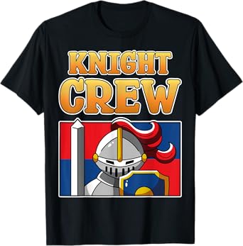 Knight Crew Kids Birthday Medieval Armor Theme Family Party T-Shirt