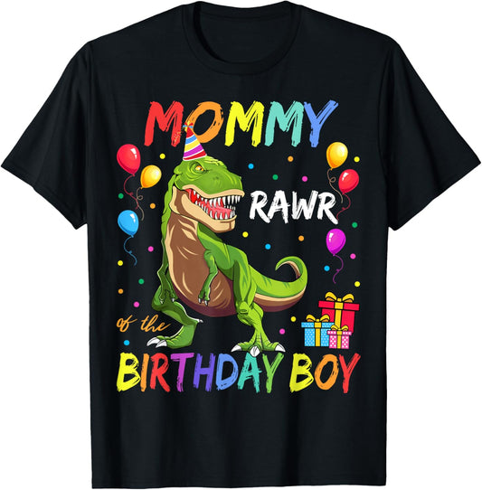 Mommy Dinosaur Shirt Funny Cute Birthday Boy Family Apparel T-Shirt
