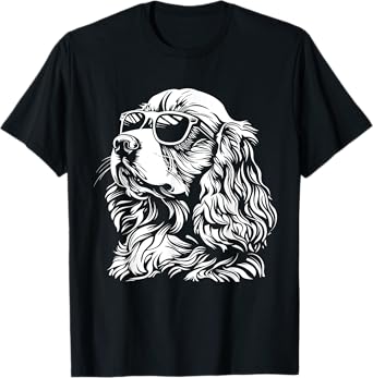 Cocker Spaniel Sunglasses Funny Dog Mum Dad T-Shirt