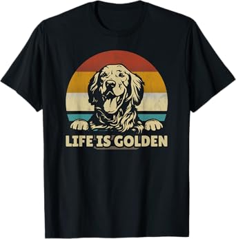 Golden Retriever Dog Life is golden retro vintage T-Shirt