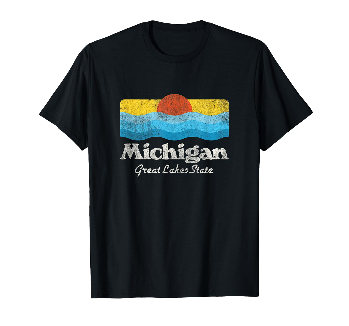 Retro Michigan Great Lakes State T-Shirt T-Shirt