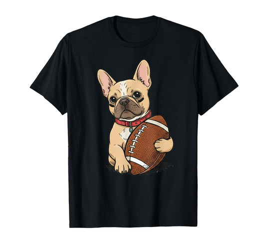 Funny French Bulldog Football Dog Lovers Gift T-Shirt