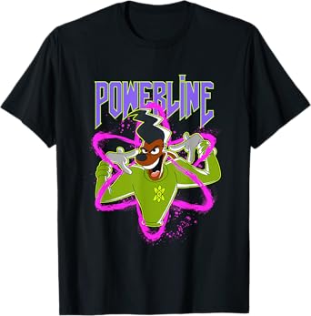 Disney A Goofy Movie Powerline Neon Big Chest Portrait T-Shirt