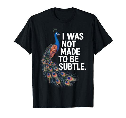 Funny Peacock Art For Men Women Adult Feather Peacock Lover T-Shirt