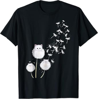 Cat Dandelion Flower SKT T-Shirt