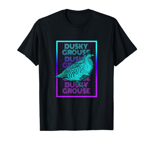 Dusky Grouse Bird Vintage Retro Dusky Grouse T-Shirt