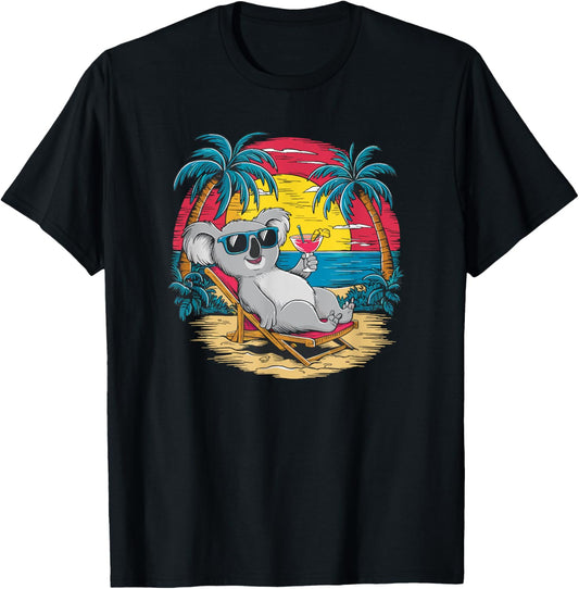 Retro Koala Bear Sunglasses Beach Summer Vacation Koalas T-Shirt