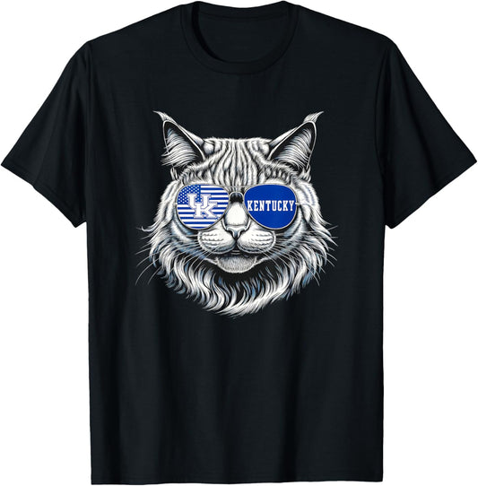 Funny Cat Lovers Graphic Last Name Kentucky Retro Vintage T-Shirt. Lightweight, Classic fit, Double-needle sleeve and bottom hem