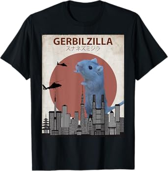 Gerbilzilla Funny Gerbil T-Shirt | Gift for Gerbil Lovers T-Shirt