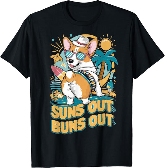 Suns Out, Buns Out: Corgi Edition Summer T-Shirt