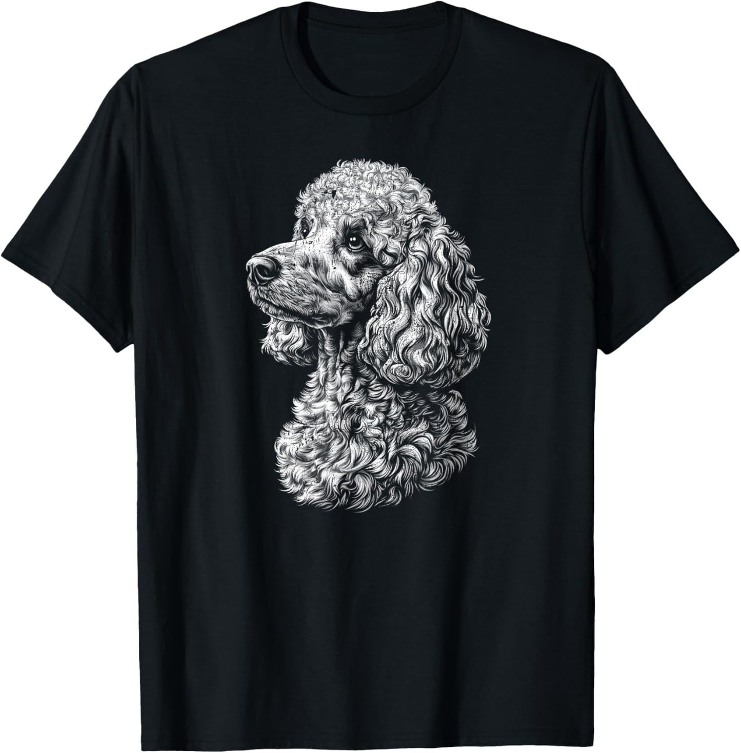 Poodle Dog Silhouette Pet Lovers Vintage Retro T-Shirt