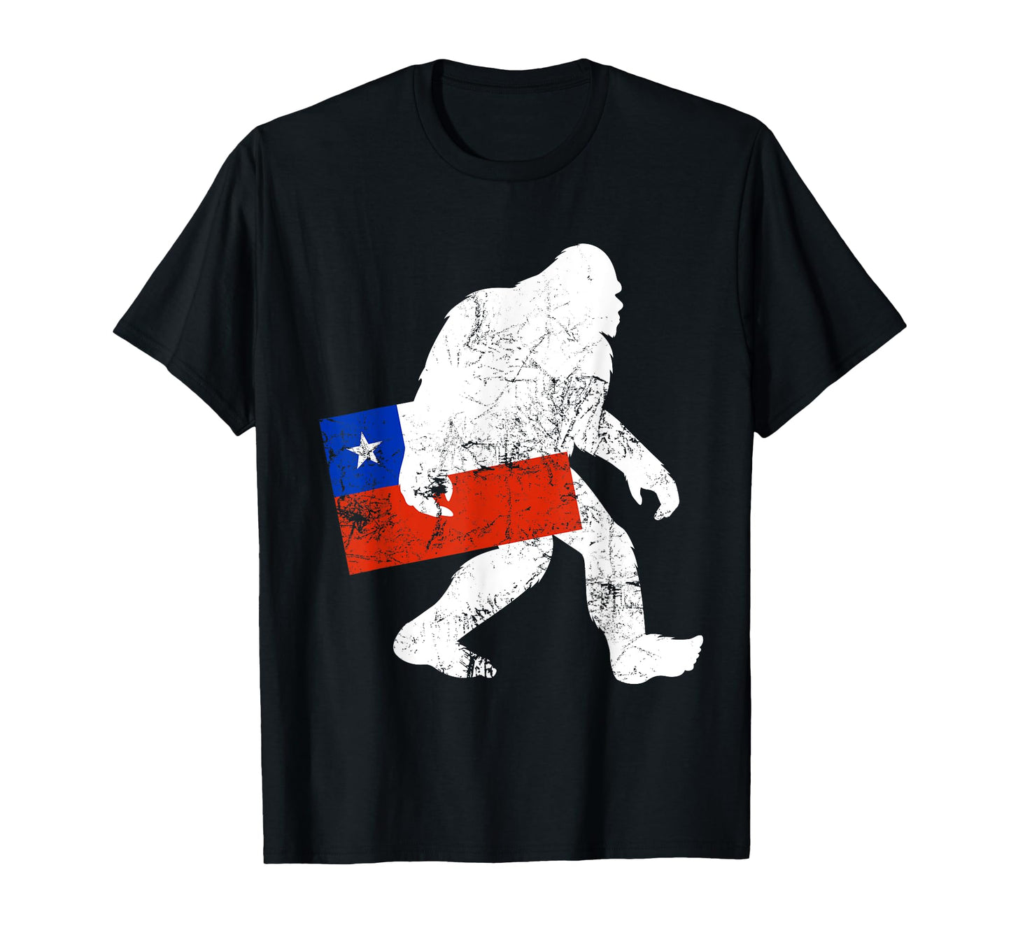 Funny Chilean Bigfoot Chile Flag Sasquatch T-Shirt