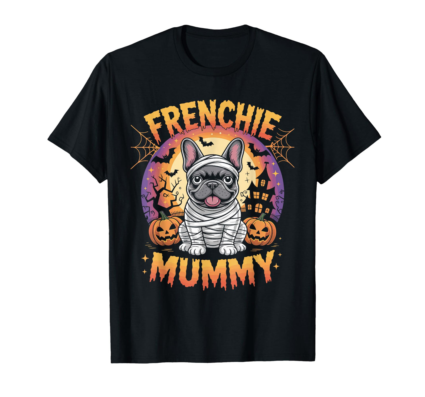Frenchie Mummy Halloween Costume Dog Owner French Bulldog T-Shirt