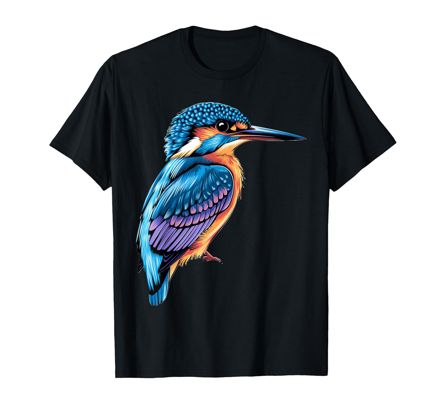 Vibrant Kingfisher Bird Artwork T-Shirt