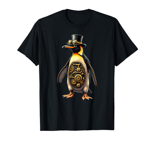 Aesthetic Steampunk Penguin Halloween T-Shirt