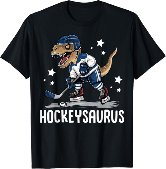 Hockeysaurus Funny Dinosaur Hockey Kids Hockey Boy T-Shirt