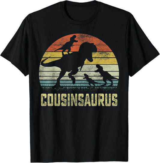 Cousin saurus T Rex Dinosaur Cousin 3 kids Family Matching T-Shirt