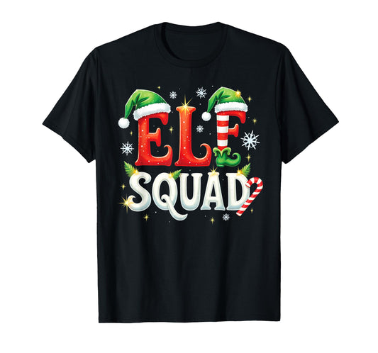 Elf Family Christmas Matching Pajamas Xmas Elf Squad T-Shirt