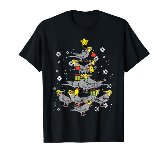 Cockatiel Christmas Tree Bird Cute Xmas Animal Men Women T-Shirt